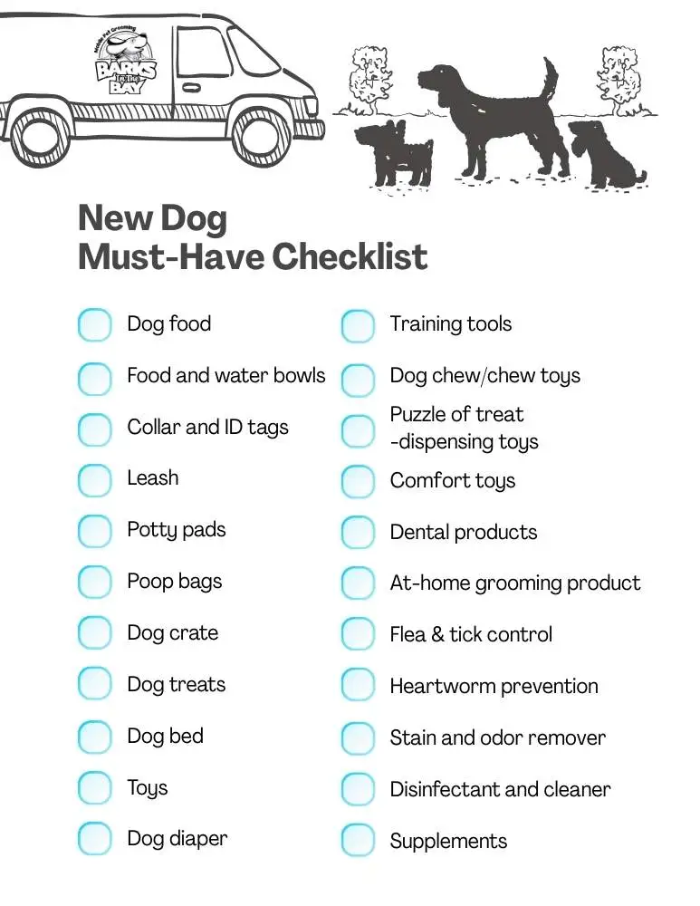 Essential shopping list for new dog owners