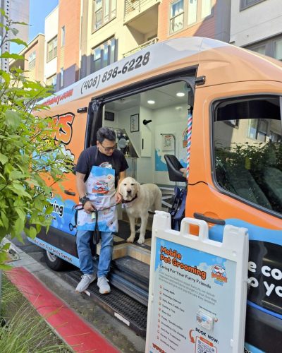 mobile dog grooming golden retriever