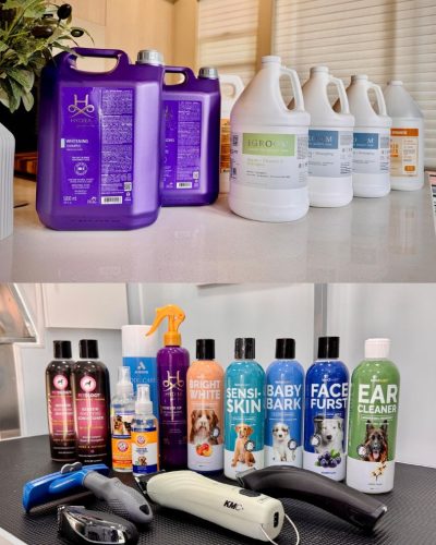 premium shampoo mobile dog grooming golden retriever